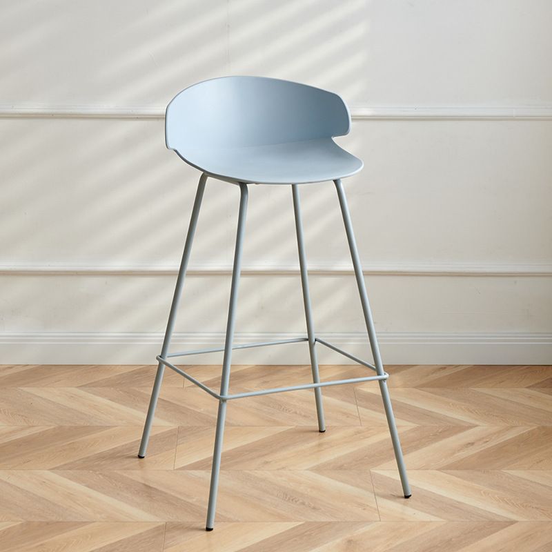 Nordic Style Metal Bar-stool Plastic Counter Bar Stool for Indoor Use