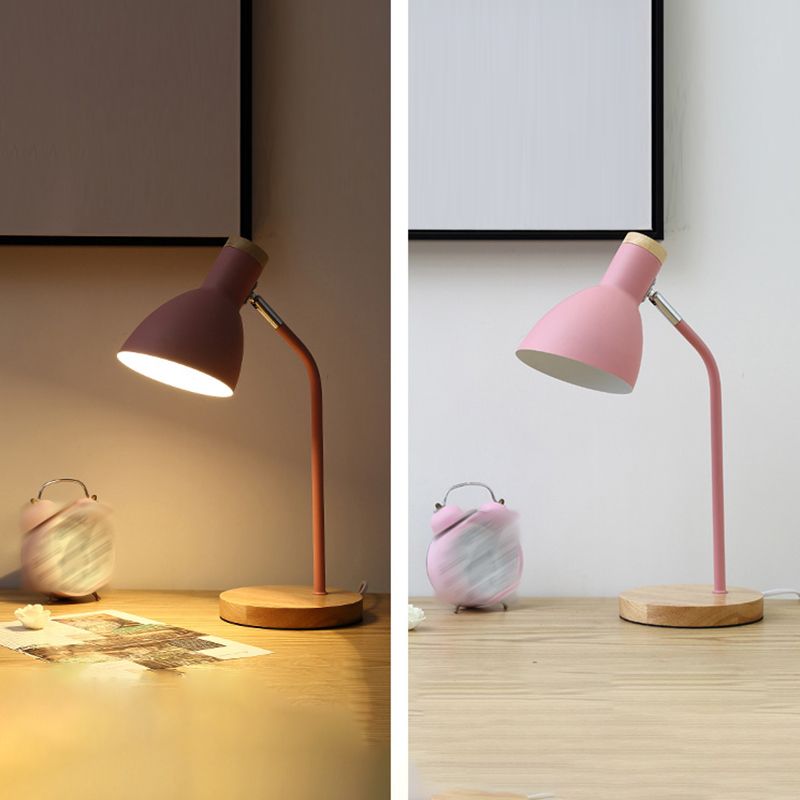 Dome Shape Table Lamp Macaron Simplicity Style Metal Bedroom Table Light for Bedroom