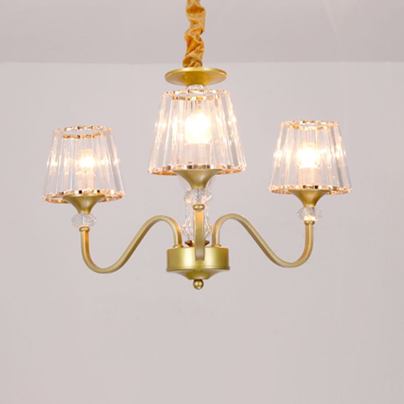 American Style Chandelier Glass Shade Ceiling Chandelier for Living Room