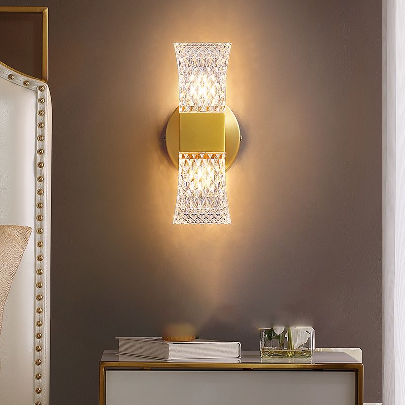 Gold Mur Sconce Postmodern Crystal Murd Murd Lightture pour le salon