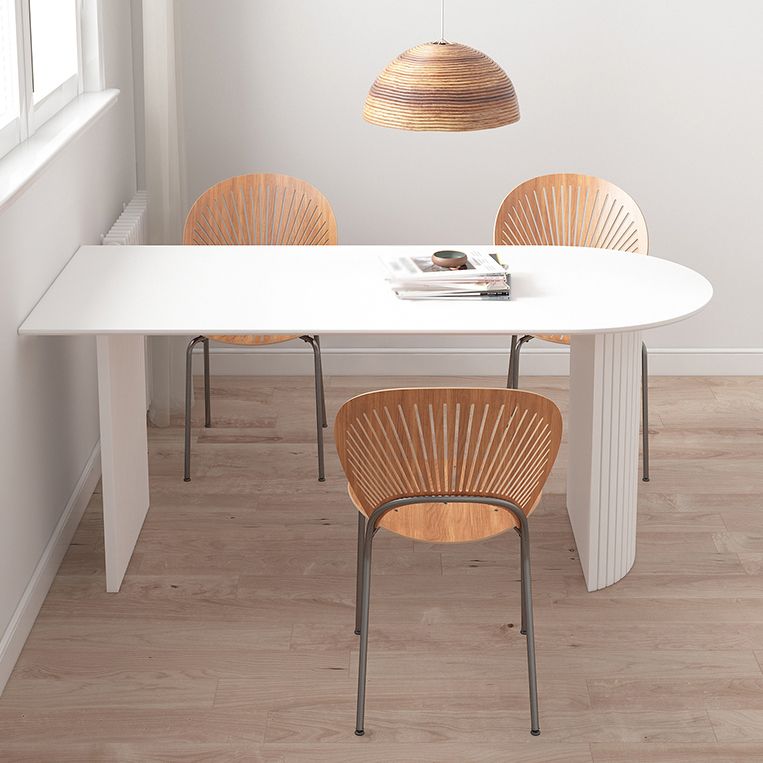 Mesa de comedor de piedra sinterizada contemporánea de metal para comedor para comedor y cocina