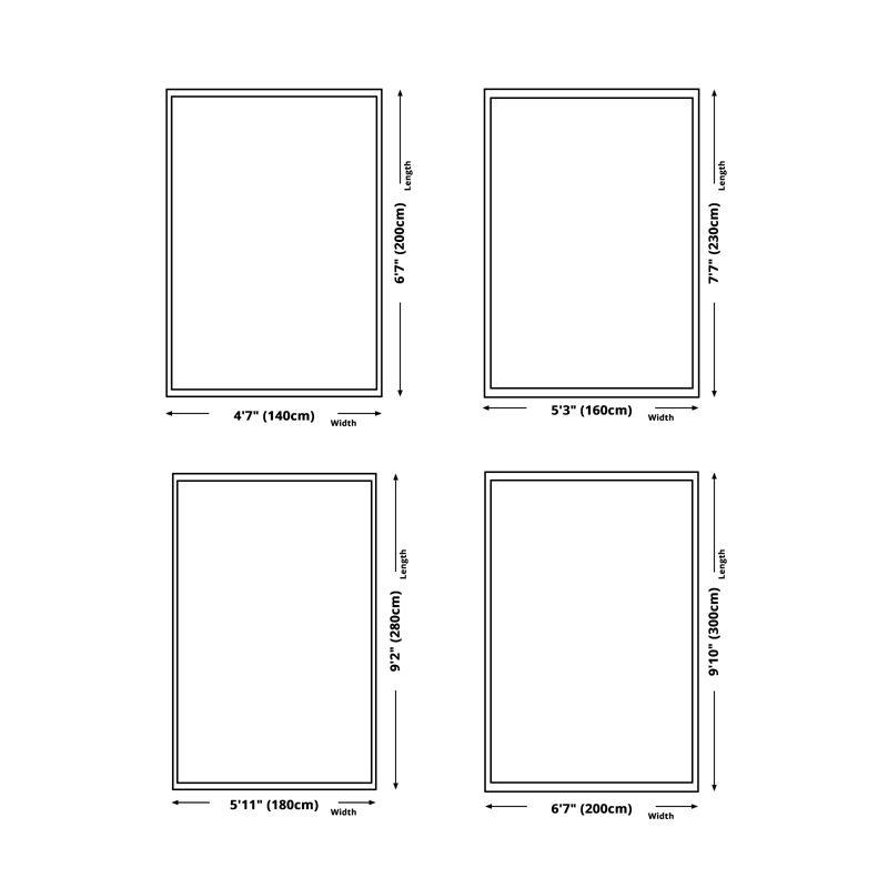 Simplicity Washable Rug Stylish Contrast Panel Rug Polyester Stain Resistant Carpet for Home Decor