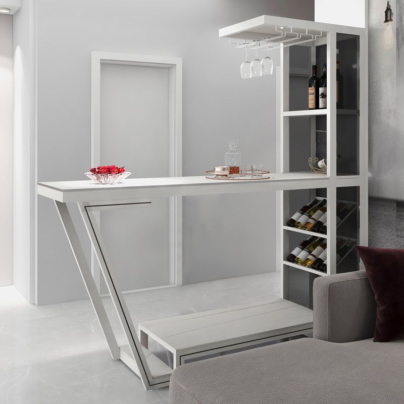 Modern Stone Bar Dining Table Rectangle Bar Table for Dining Room