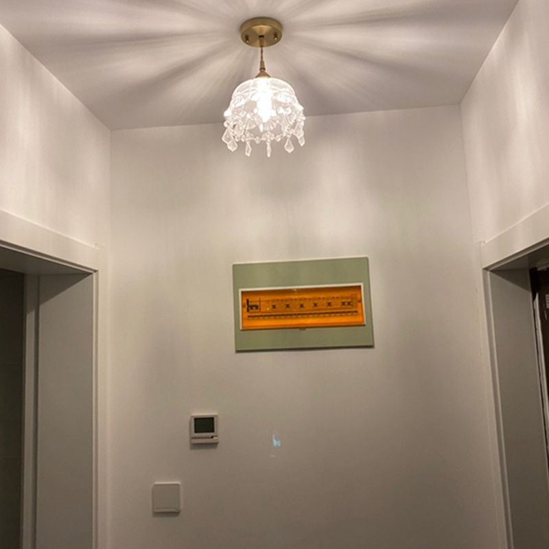 Lampe de suspension contemporaine simple lumière en verre de pendaison de suspension pour chambre à coucher