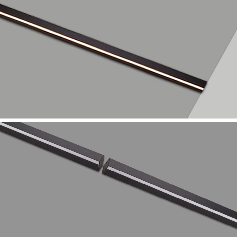 Linear Shade Metal Wall Sconce Modern Style 1 Light Wall Mounted Light in Black
