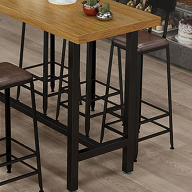 Modern Rectangle Pub Dining Set 1/2/6/7/9/11 Pieces Indoor Table and Stool Set