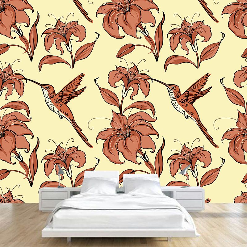 Illustration Environment Friendly Mural Wallpaper Plant Pattern Living Room Wall Mural