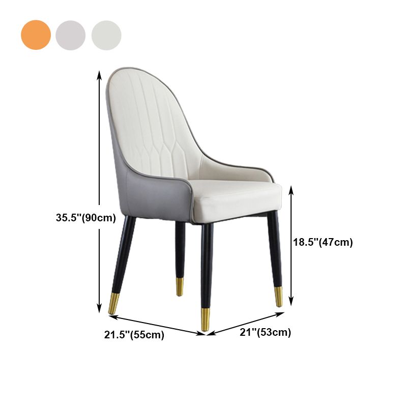 Solid Wood Modern Home Dining Chair Matte Finish Parsons Side Chair