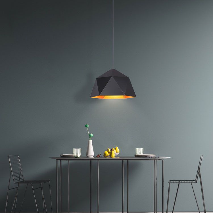 Geometric Ceiling Pendant Lamp Modern Style Metal Pendant Light Fixture for Restaurant