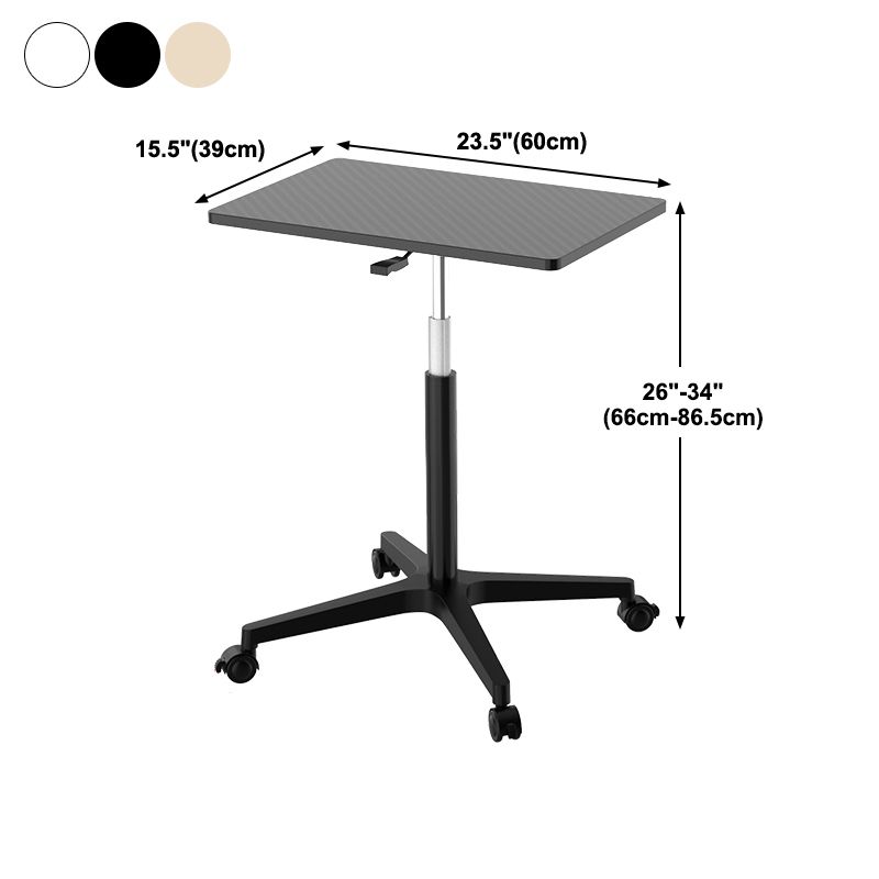 Modern Rectangular Office Desk Height Adjustable Office Desk with Caster Wheels