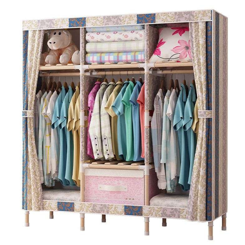 Natural Meringue Wood Frame Wardrobe Modern Style Home Wardrobe Armoire