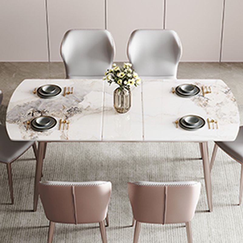 Extendable Dining Table Rectangle Modern Dining Table for Dining Room
