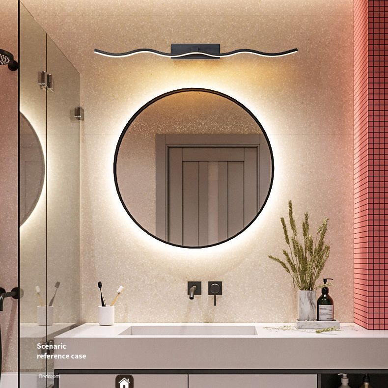 Semplicità contemporanea ondeggiando lampadaria vanità apparecchi di illuminazione acrilica per il bagno