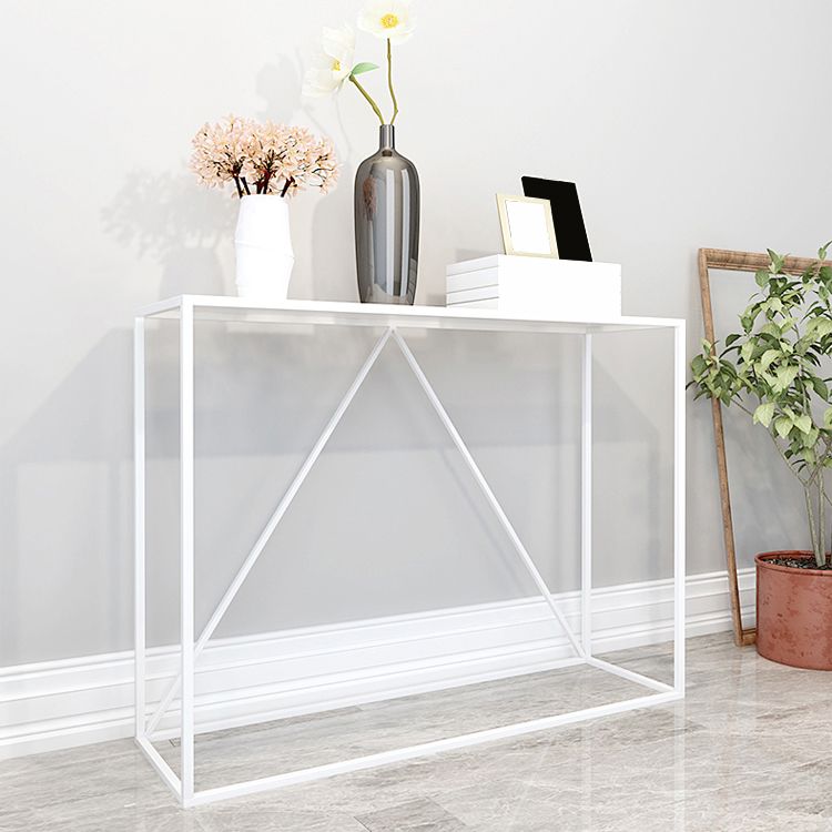 Contemporary Style Console Table Metal Rectangle Accent Table