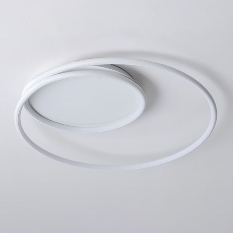 LED White Ceiling Light Contemporary Flush Mount Lighting for Room