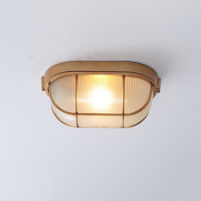 Retro Flush Mount Ceiling Light Bowl Shape Ceiling Lamp for Balcony