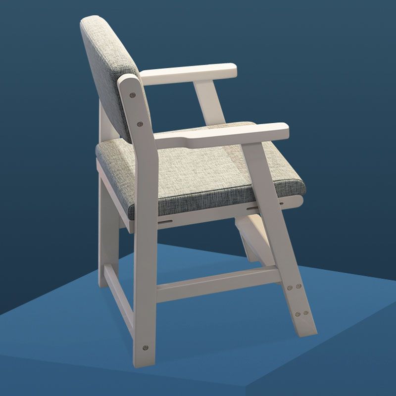 Contemporary Style Kitchen Chair Dining Arm Side Chairs with Wooden Legs