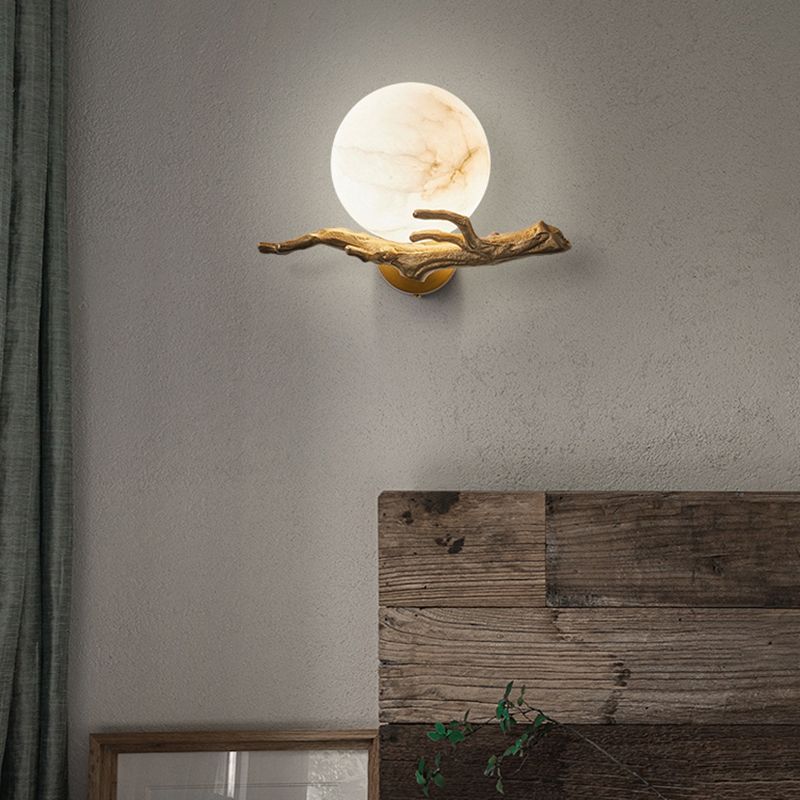 Glass Wall Light Sconces Modern 1-Light Shape Wall Light Fixtures for Bedroom