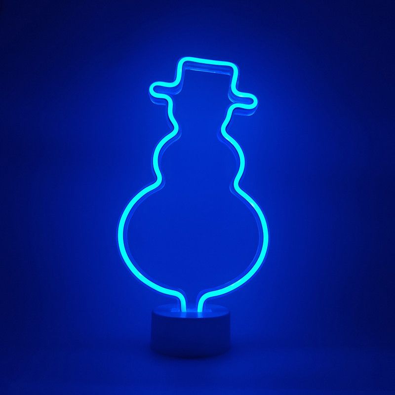 Simple bonhomme de neige clair de nuit en plastique en plastique pour la chambre à coucher