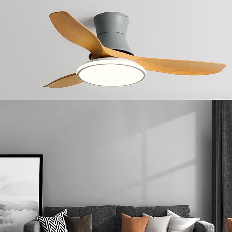 Kids Style Round Ceiling Fan Lighting Metal Single Light Ceiling Fan Lamp for Living Room