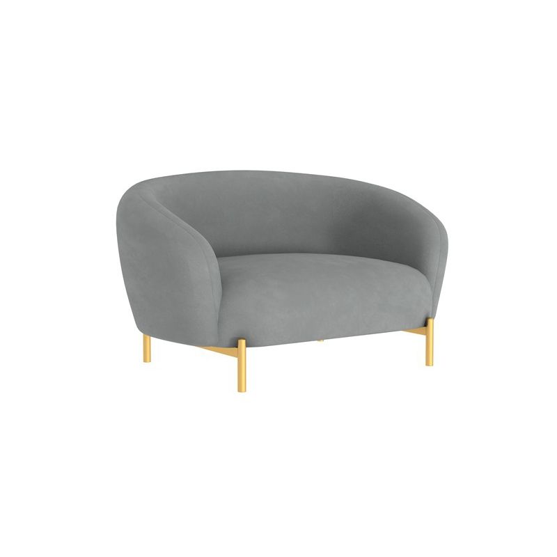 Contemporary Velvet Sofa Flared Arm Standard Sofa for Living Room