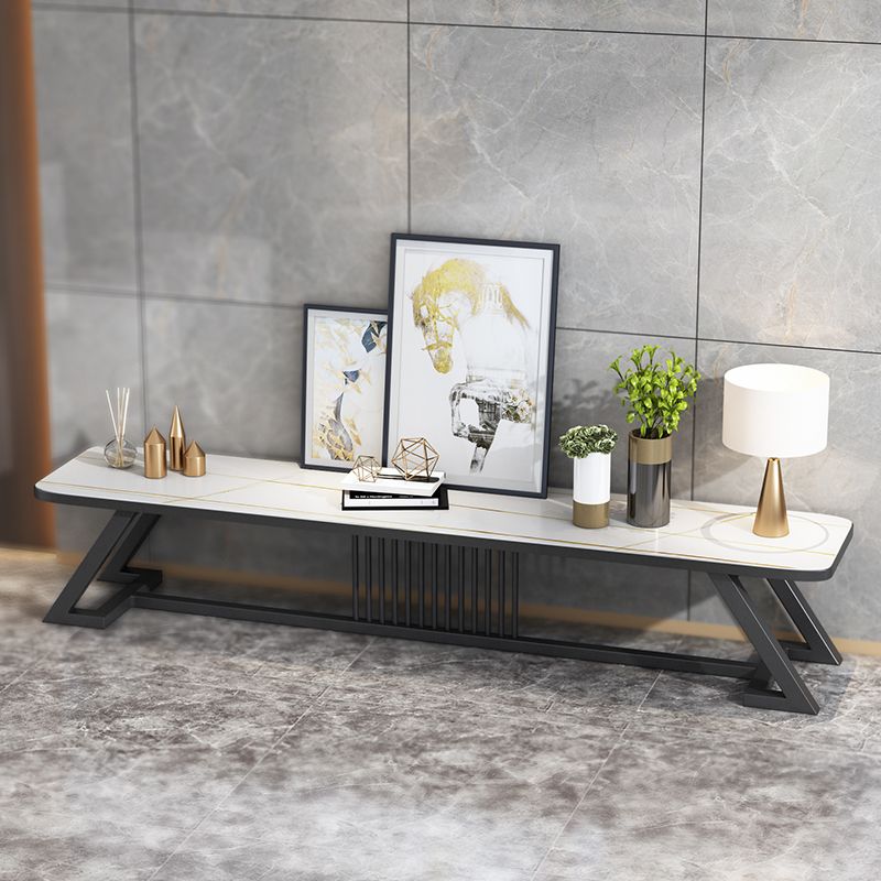 17.72"H TV Stand Contemporary Style White TV Stand Console for Living Room