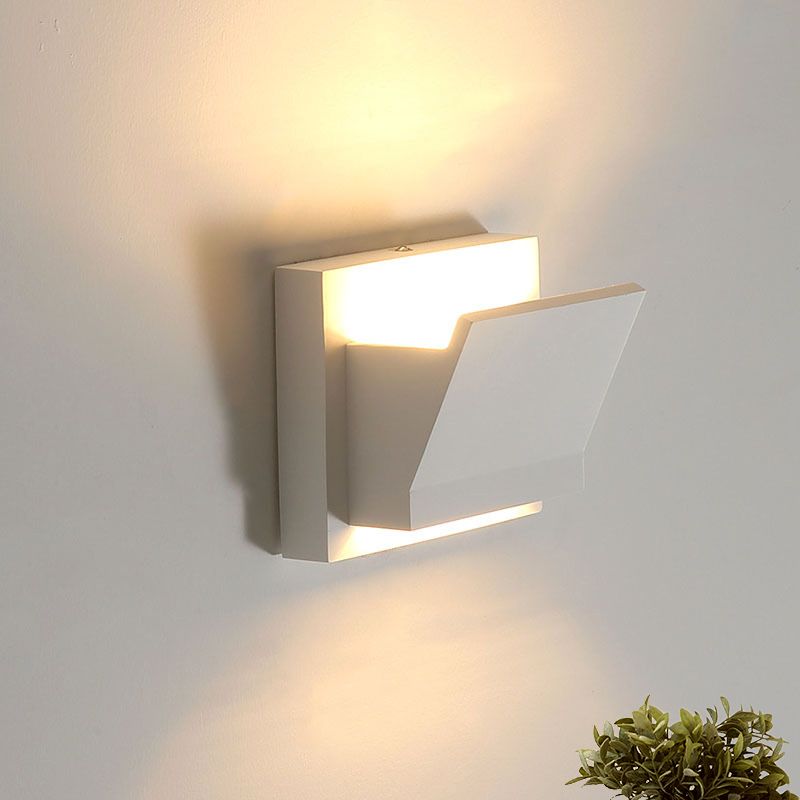 Gypsum Small Rectangle Splighting Minimal 1 Ligera de lámpara de pared LED blanca