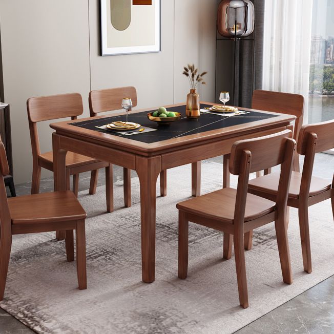 Rectangle 4-foot Dining Room Collection Midcentury Style Dining Table for Home