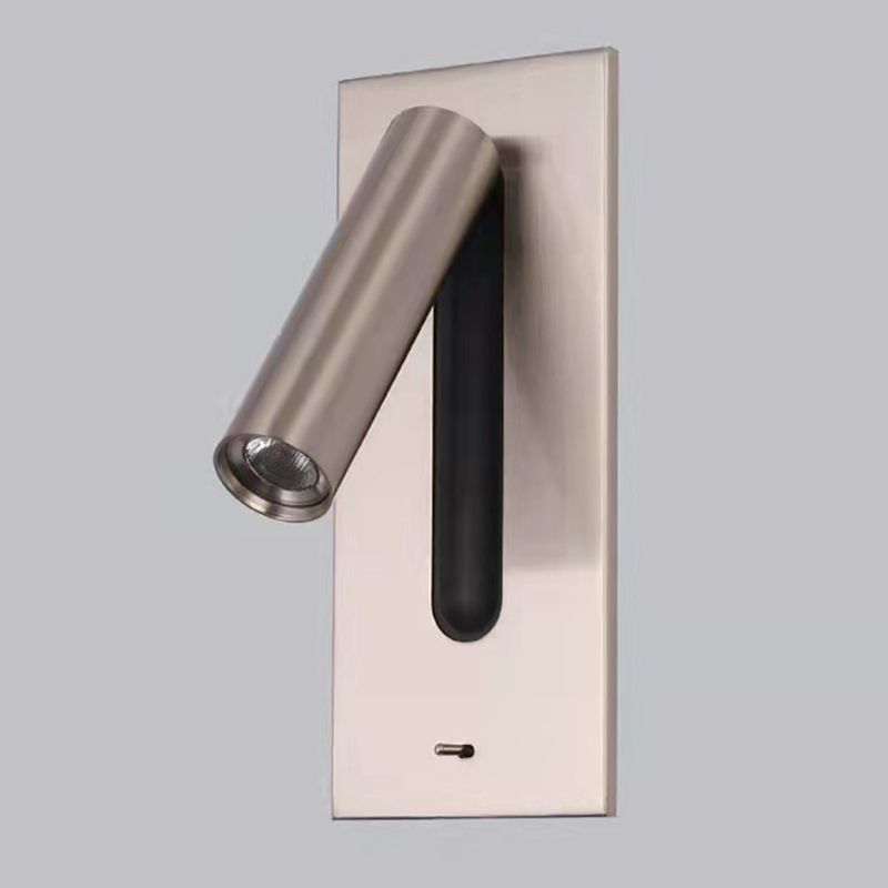 Modern Style Rectangle Shape Wall Lamp Metal 1 Light Sconces for Bedroom