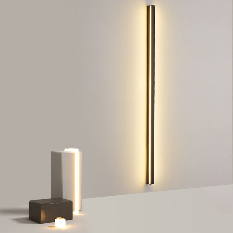 Linear Shape Metal Wall Lighting Idea Modern Style 1 Light Wall Sconce Lighting