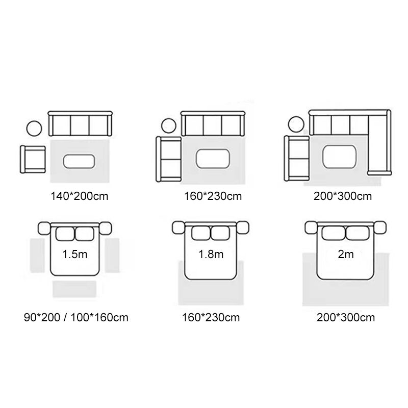 Contemporary Houndstooth Print Carpet Polyester Indoor Rug Non-Slip Backing Rug for Adult's Bedroom