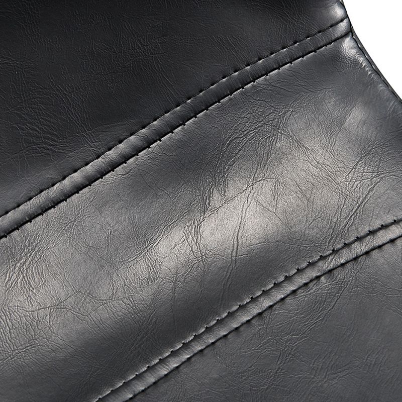 Industrial Leather Counter Height Stools Low Back Bar Stool for Bar