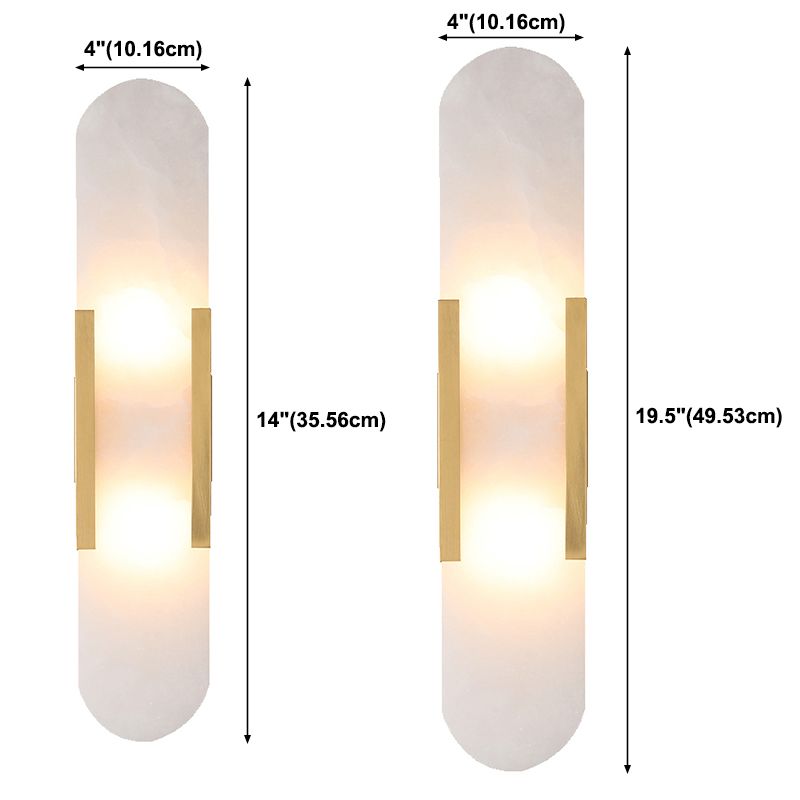 Illuminazione a parete oblunga di pietra illuminazione a parete in stile minimalista per camera da letto