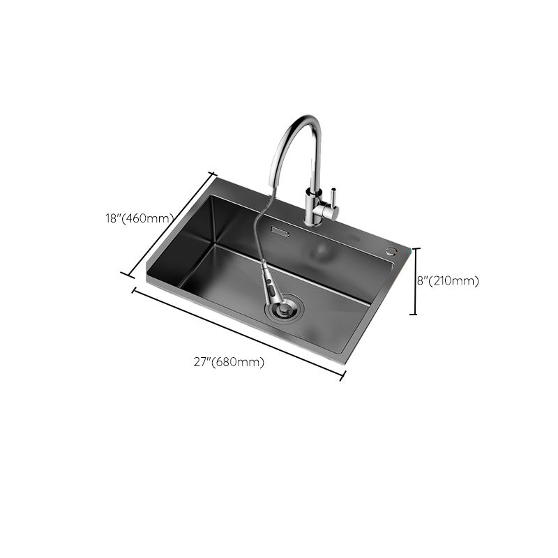 Soundproof Kitchen Sink Overflow Hole Design Kitchen Sink with Drain Assembly