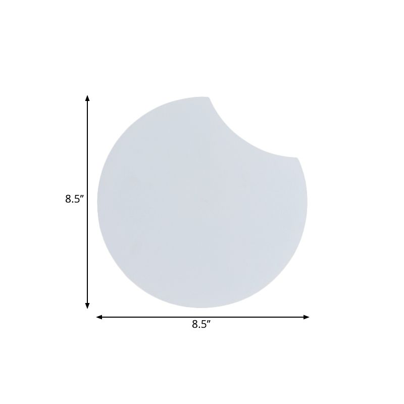 Acryl afgeronde wandbevestiging Licht Modernistische LED -muur Witverlichting Witverlichting in warm/wit licht, 8,5 "/12" W