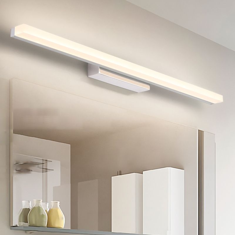 LED Vanity Light Contemporary Mirror Front Lighting with Acrylic Shade for Bathroom