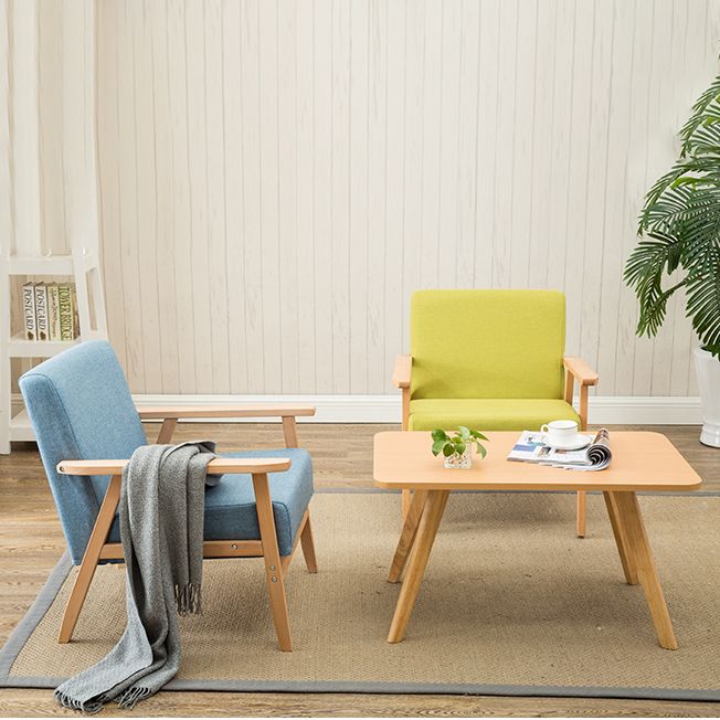 Linen Chair 25.1" L X24.4"W X28.3"H Removable Cushions Chair for Living Room