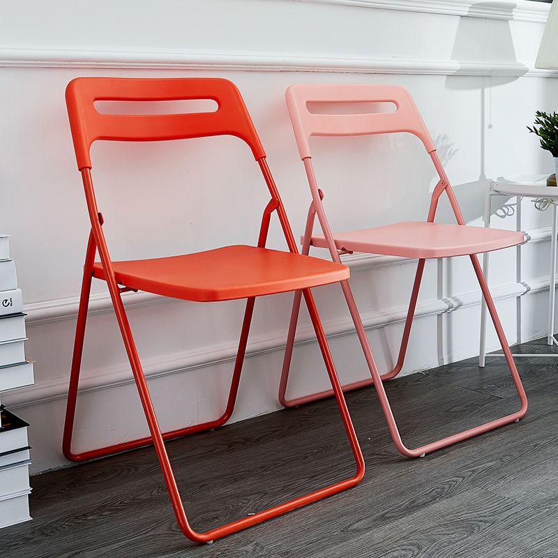Silla lateral de metal moderna para interiores y exteriores, silla lateral de comedor plegable sin brazos