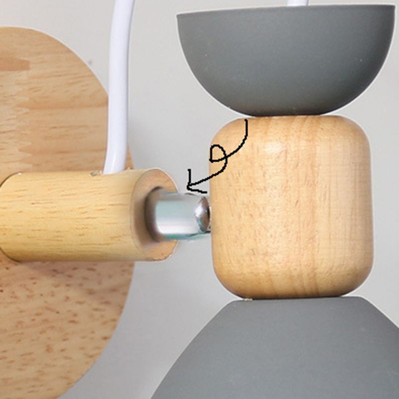 Moderne lampade a forma di macaron metallo 1 fluide con applique leggeri