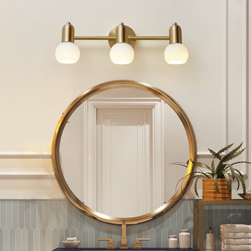 Luci da parete in vetro sfera Luci da parete Modern Wall Sconce Lighting per bagno