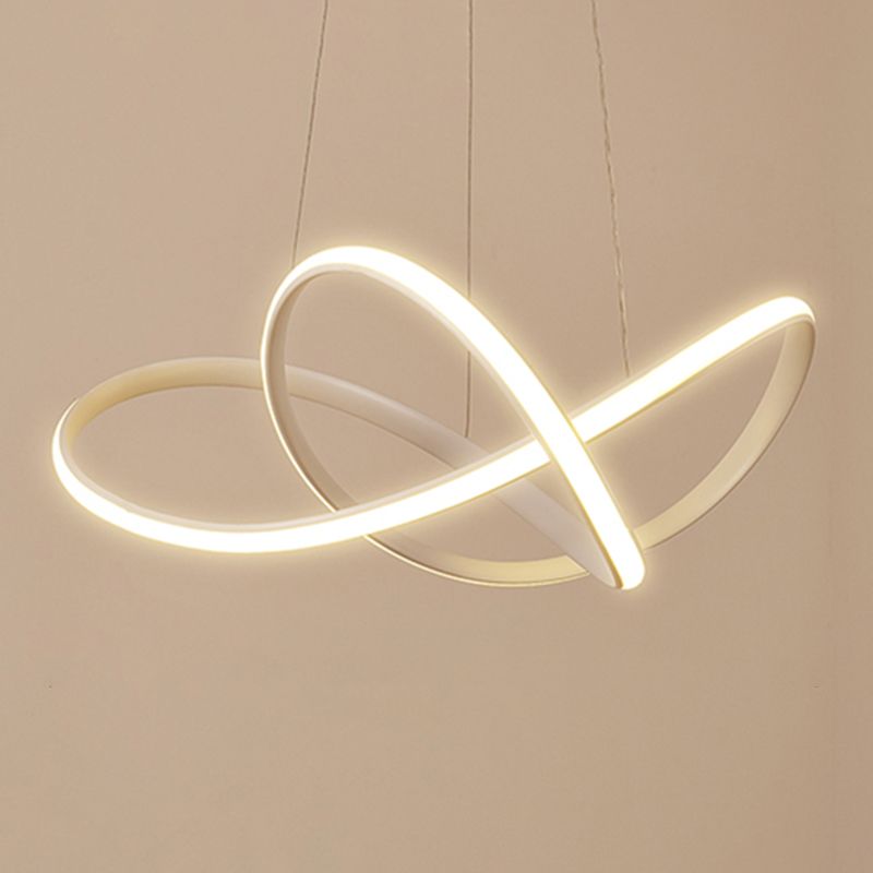 Modern Artistic LED Linear Pendant Light Aluminium Hanging Lamp with Silicone Shade