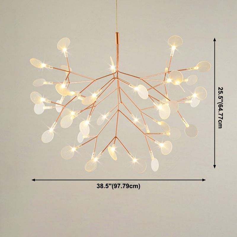 Luce a ciondolo a LED in oro acrilico nella moderna lampada appesa in acciaio inossidabile in acciaio inossidabile