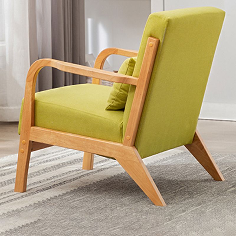 Scandinavian Basic Four Leg Armchair Solid Wood Living Room Armchair