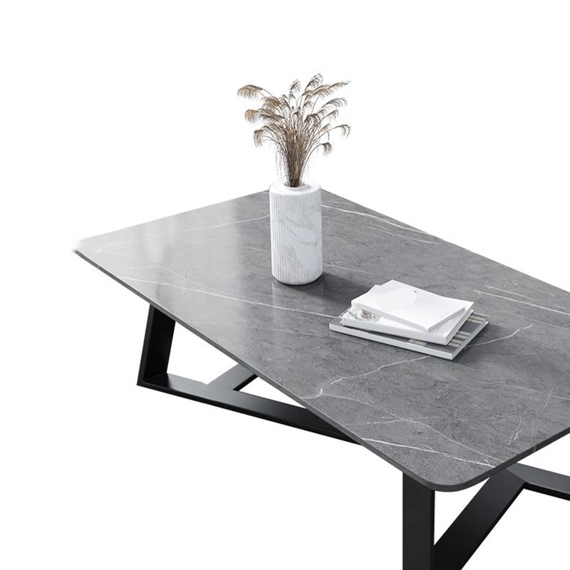 Single Slate Rectangle Coffee Table Modern Minimalist Coffee Table