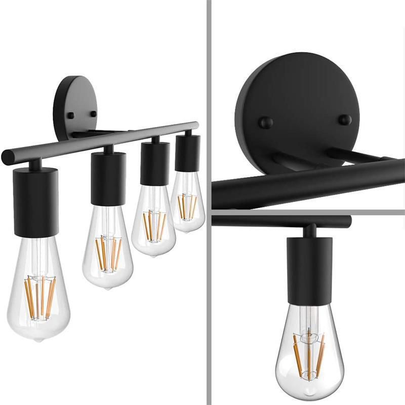 Multi - Light Bathroom Vanity Lighting Iron Industrial Bath Vanity without Shade