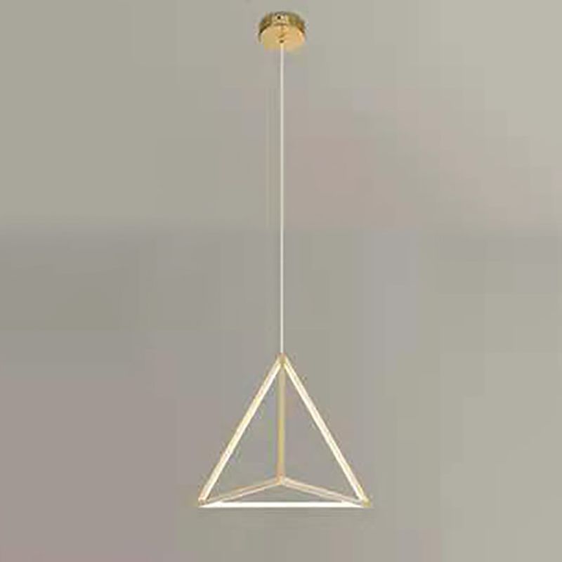 Lampe à suspension géométrique nordique Aluminium Salon LED Pendard Lightture en or