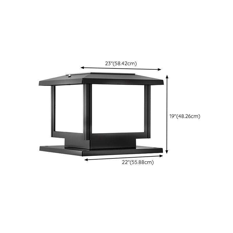 Modern LED Pillar Light Minimalist LED Solar Lighting Fixture for Garden