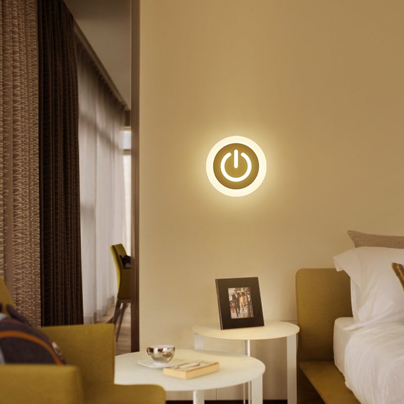 Metalen SCONCE LICHT CARToon -vormige wandbevestiging Lichtbeveiliging voor slaapkamerfoyer