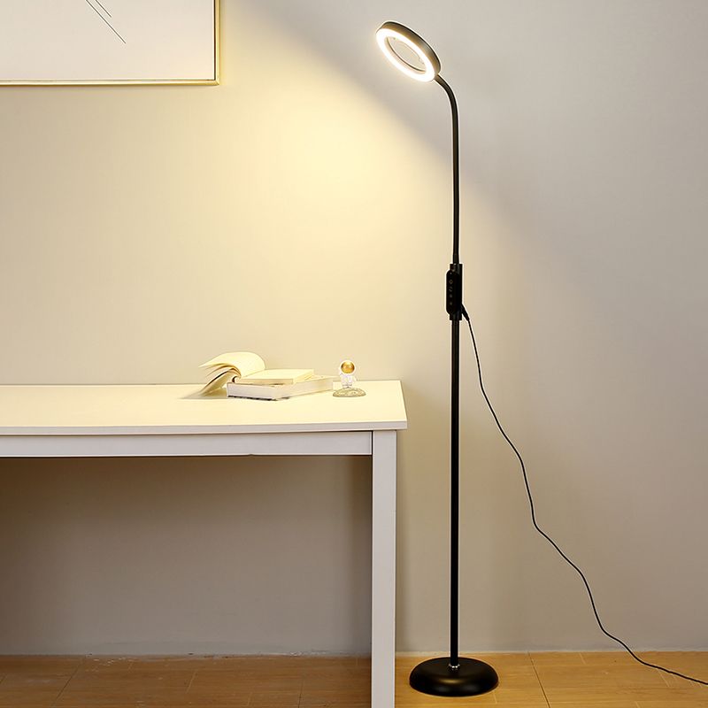 Moderne Bodenlicht 1-Licht-LED-Bodenbodenlampe mit Acrylschatten für Schlafzimmer