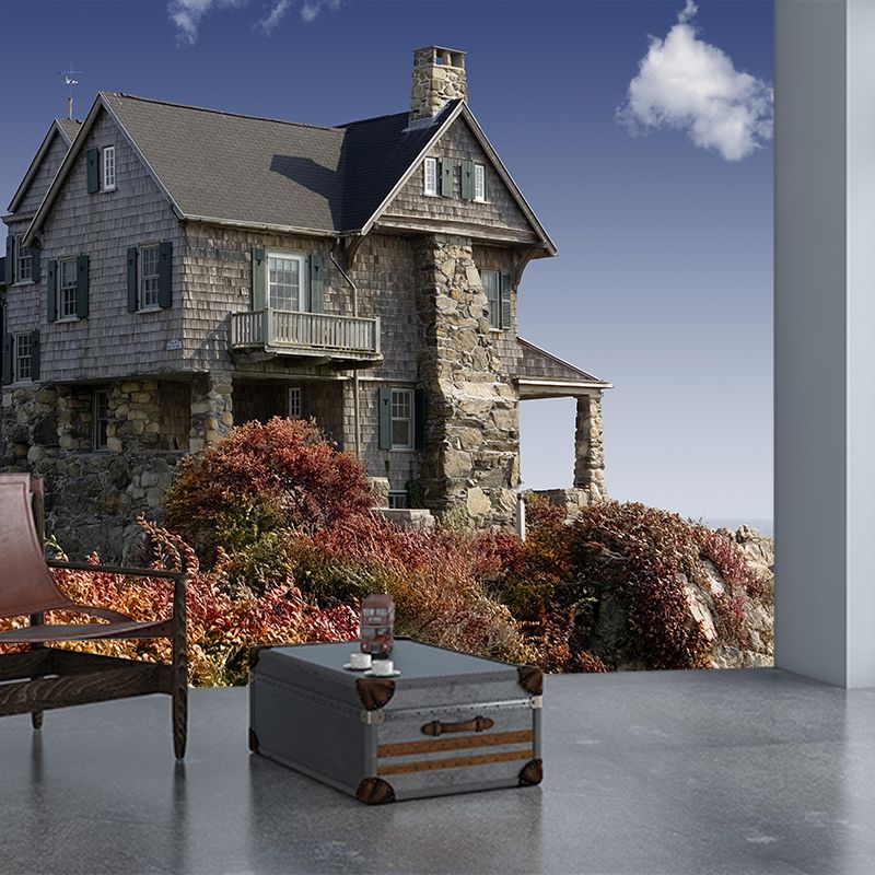 Country House Wall Mural Decal Eco-friendly Mural Wallpaper for Living Room